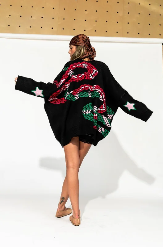 Look What You Made Me Do Oversized Snake Cardigan *RESTOCKED* Elegant Classic Vintage Look What You Made Me Do Oversized Snake Cardigan *RESTOCKED* Elegant Classic Vintage