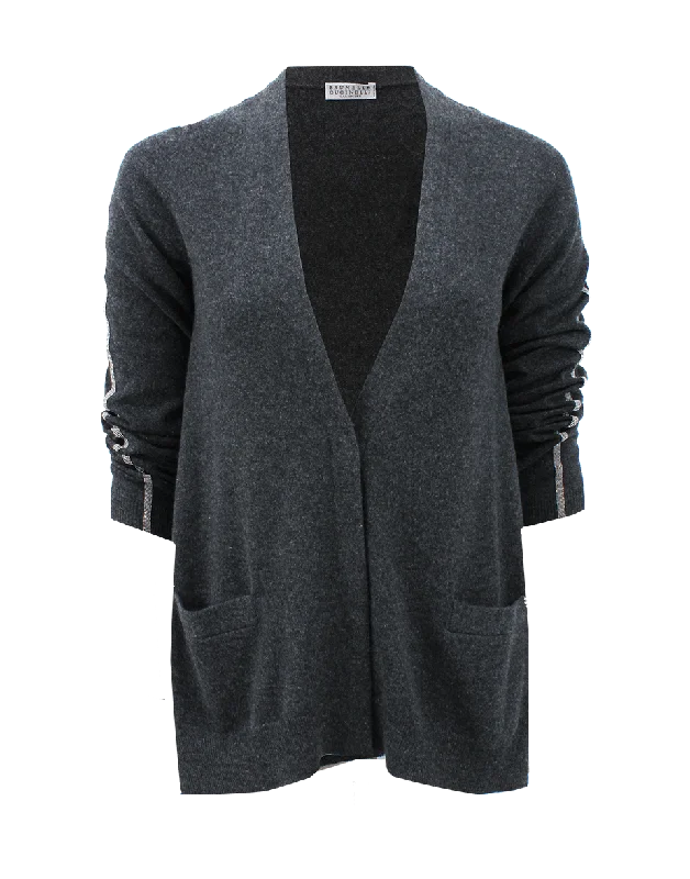 Monili Stripe Trapeze Cardigan Oversized Loose Flowy