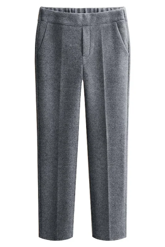 HIGH WAIST WINTER WOOLEN DANDY SLACKS PANTS Stylish Slim Trousers